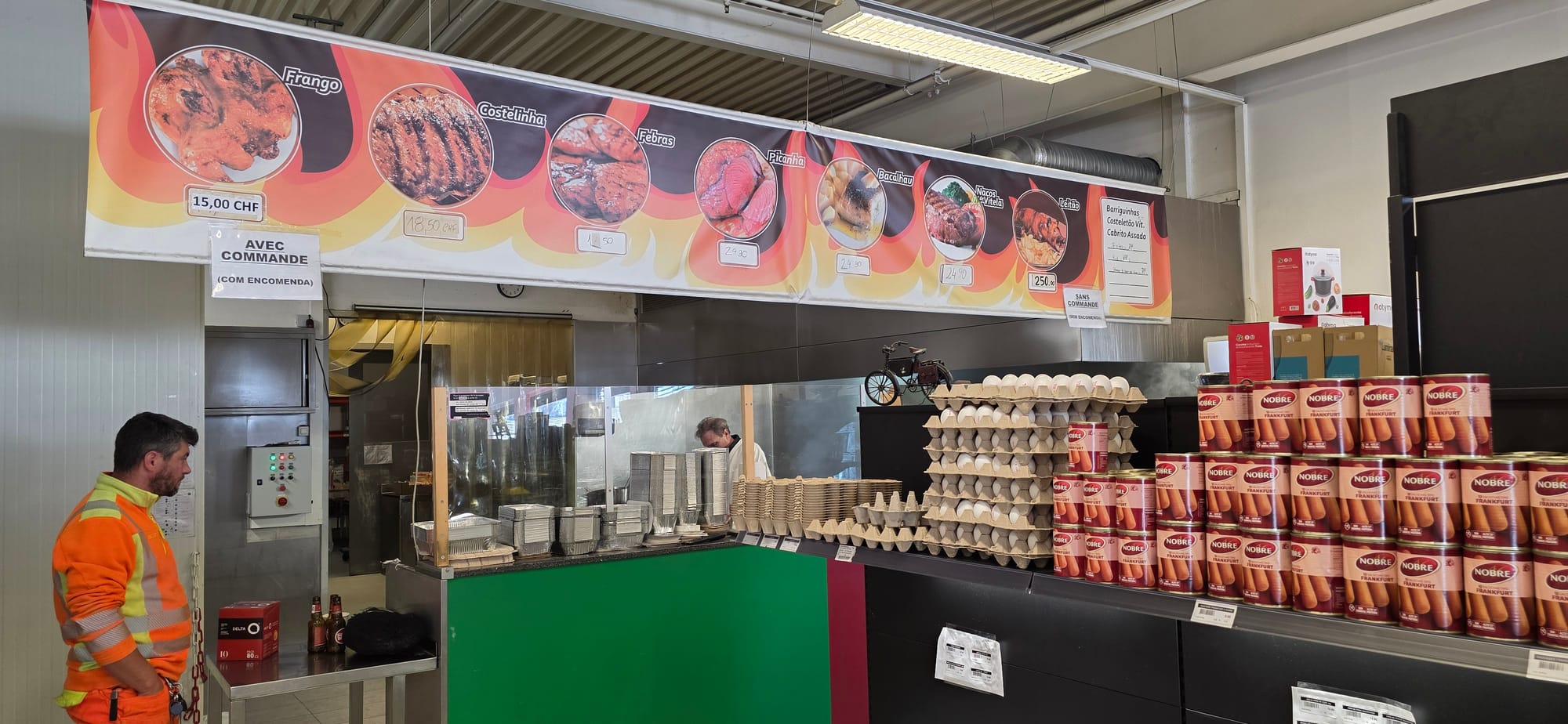 Le grill à la Casa Portuguesa de Romanel.